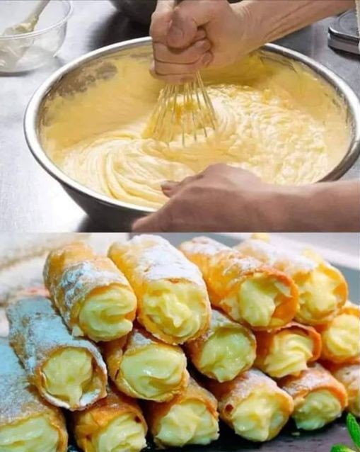 Vanilla cream rolls