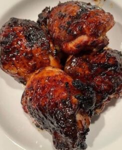 Chicken thighs marinated with honey and soy sauce