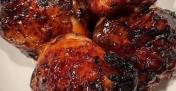 Chicken thighs marinated with honey and soy sauce