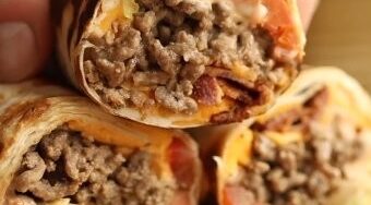 Grilled Cheeseburger Wraps