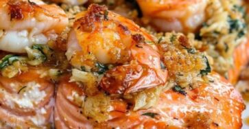 Crab and Shrimp Stuffed Salmon