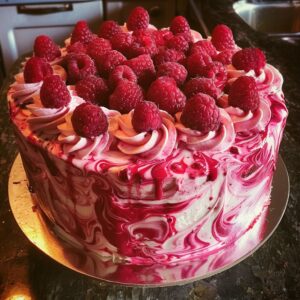 Whimsical Raspberry Dream Cake 