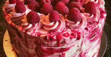 Whimsical Raspberry Dream Cake 