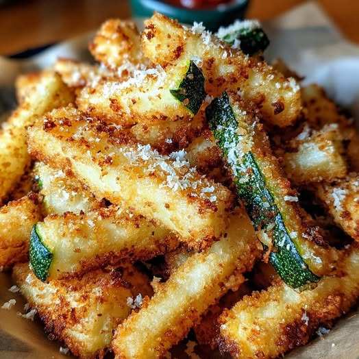 Crispy Parmesan Zucchini Fries