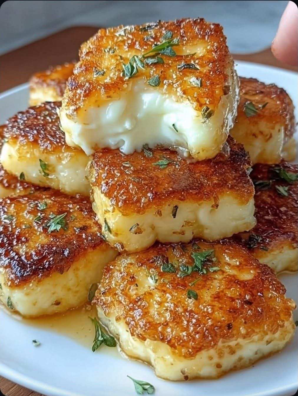 Crispy Pan-Fried Halloumi Bites
