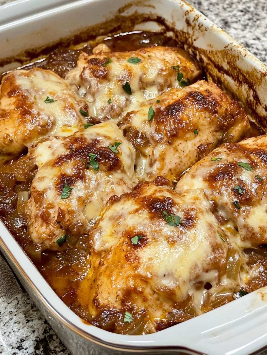 French Onion Chicken Bake