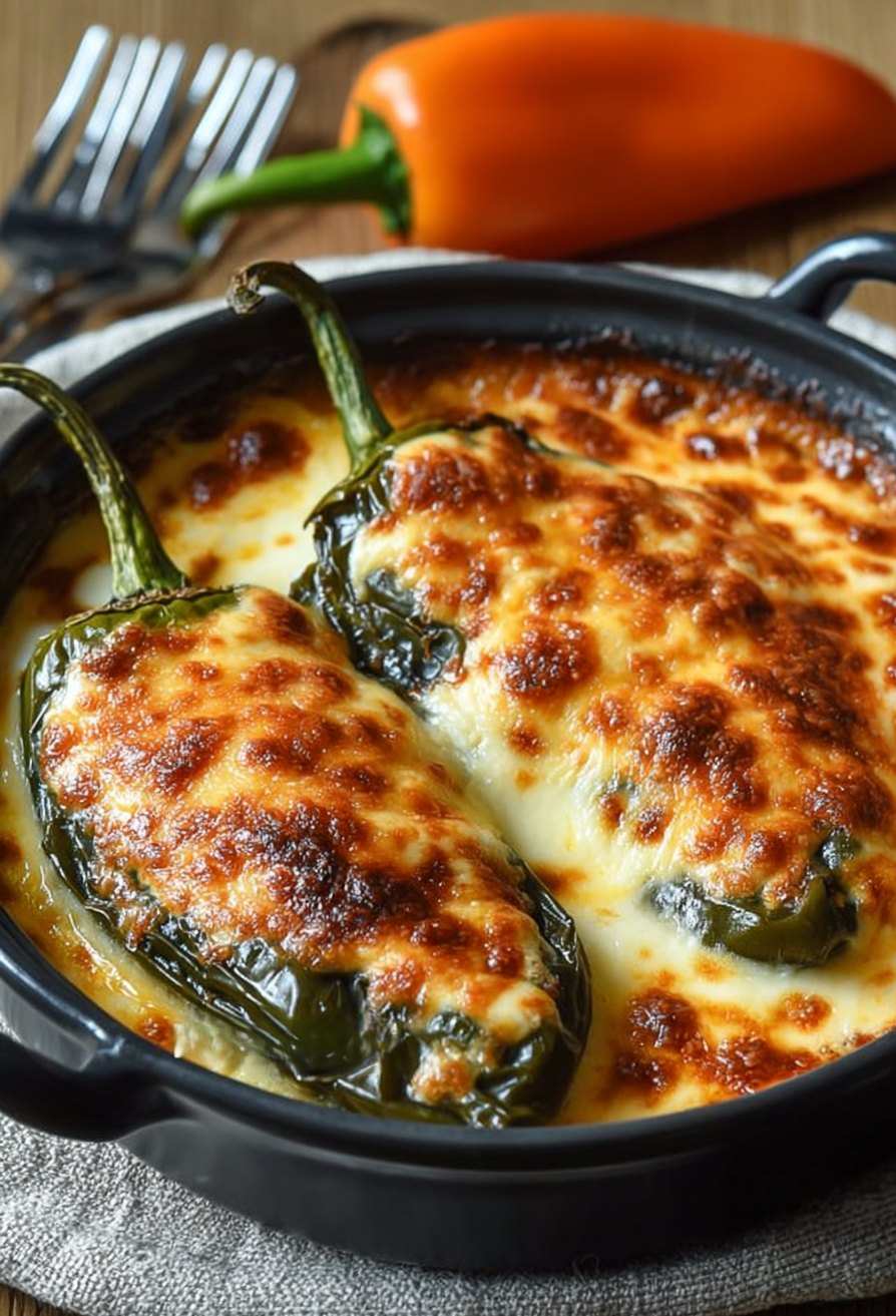 Cheesy Stuffed Poblano Peppers