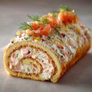 Savory Salmon Swiss Roll