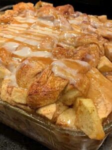 Caramel Glazed Bread Pudding
