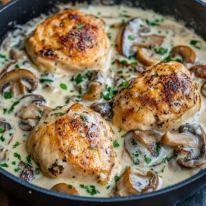 Creamy Garlic Mushroom Chicken