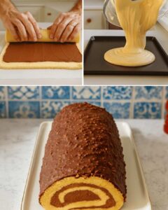 Chocolate Swiss Roll Cake