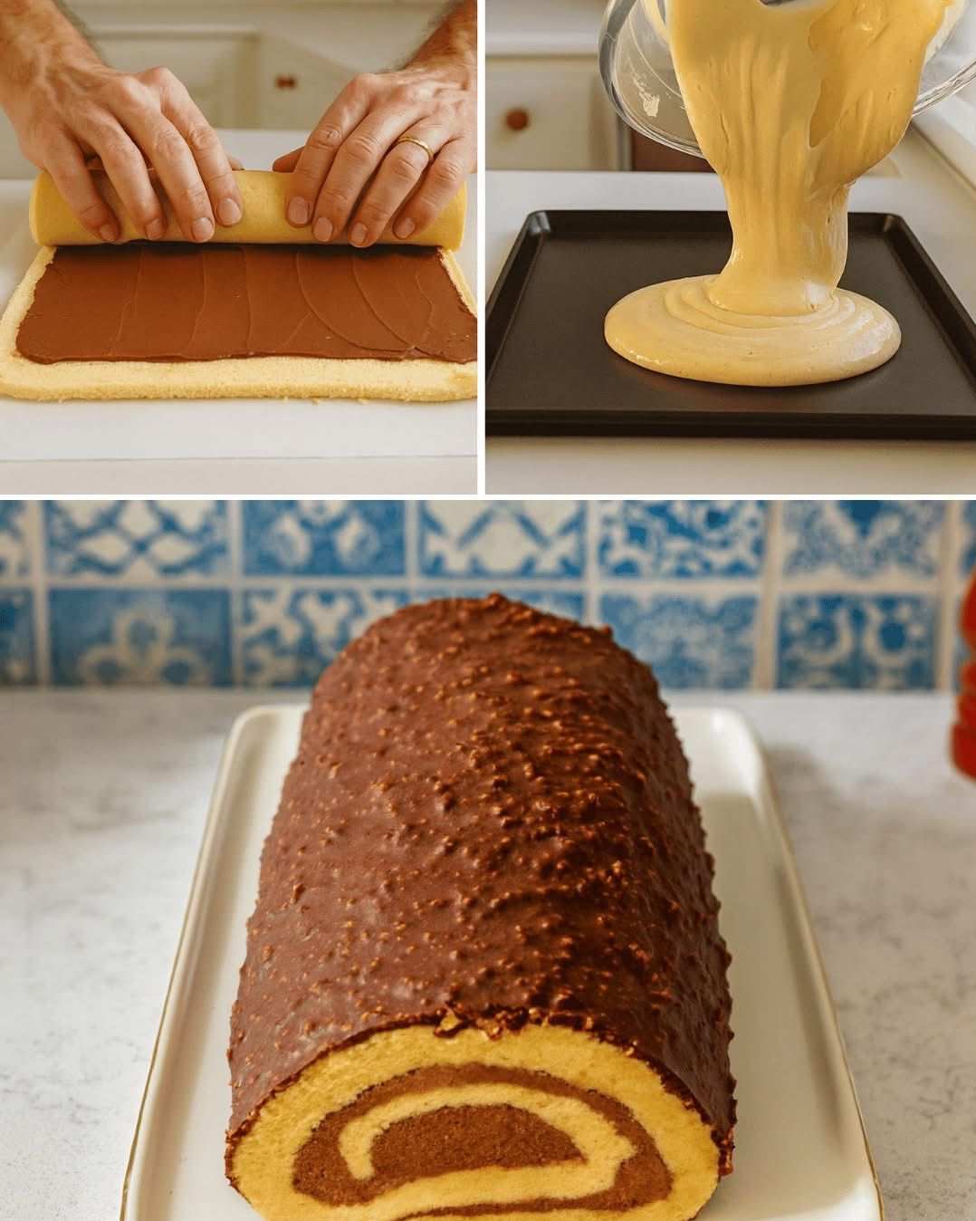 Chocolate Swiss Roll Cake