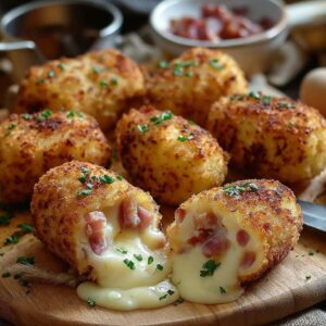 Cheesy Ham & Potato Croquettes